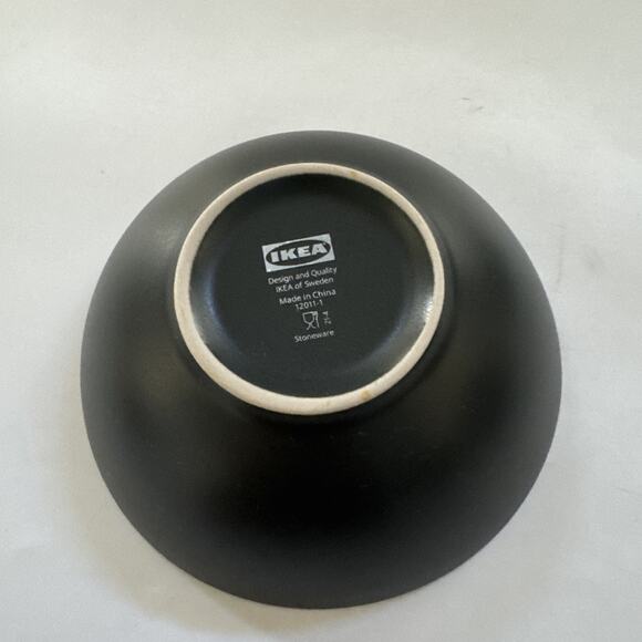 Set of 4 IKEA Cereal Bowls 12011-1 MATTE 6.5" Stoneware MCM Charcoal Gray Modern - Picture 5 of 8